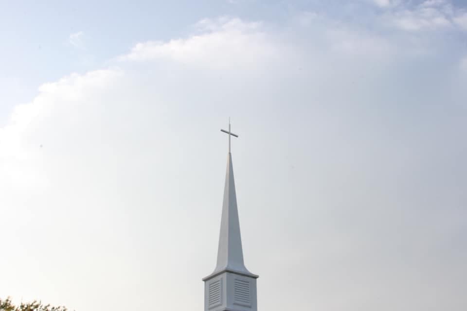 Church steeple and cross